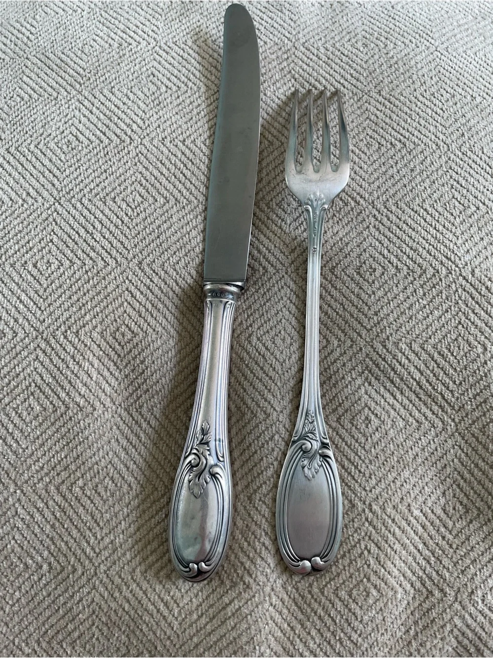 Vintage oversized knife and fork
